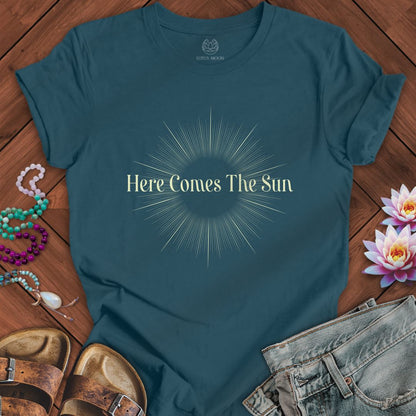 Here Comes The Sun Tee Deep Teal