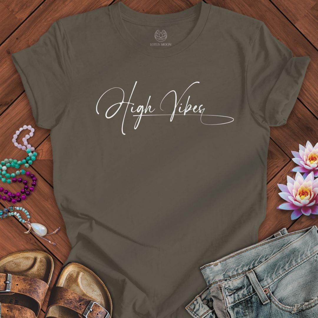 Lotus Moon Co. T-Shirt High Vibes Tee Army / S