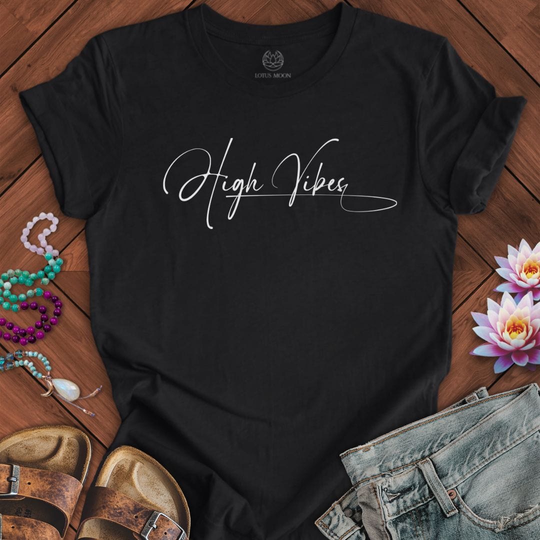 Lotus Moon Co. T-Shirt High Vibes Tee Solid Black Blend / S