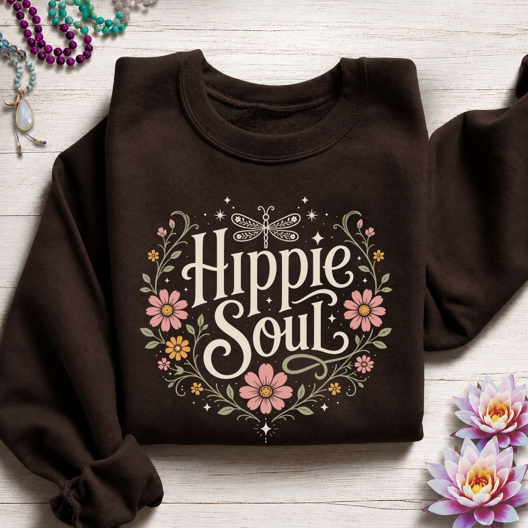 Hippie Soul Sweatshirt Dark Chocolate
