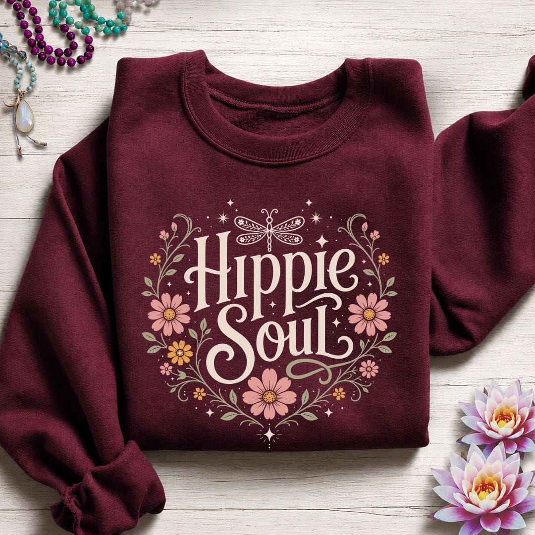 Hippie Soul Sweatshirt Maroon