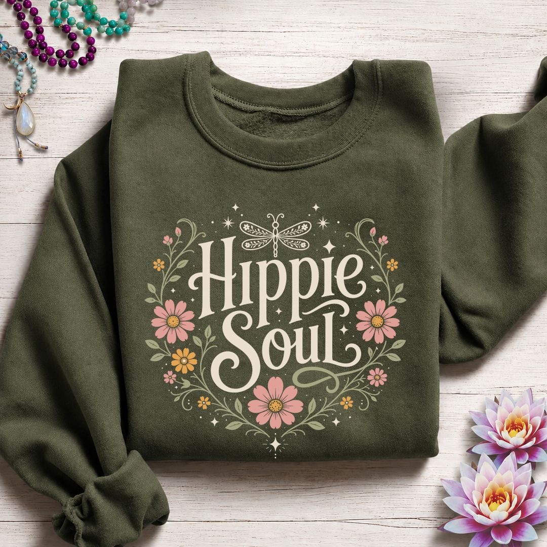Hippie Soul Sweatshirt Military Green