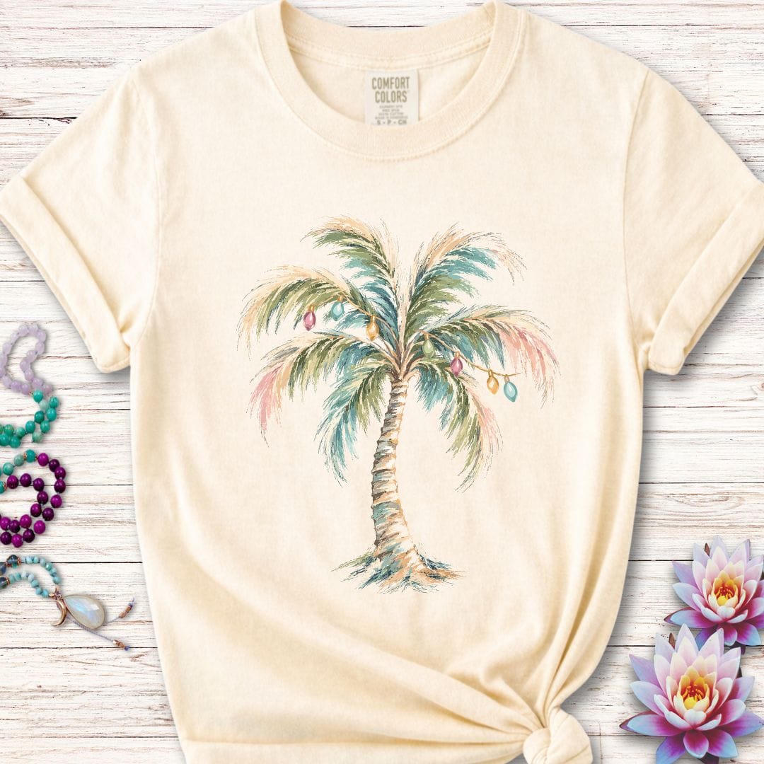 Printify T-Shirt Holiday Palm Premium Tee Ivory / S