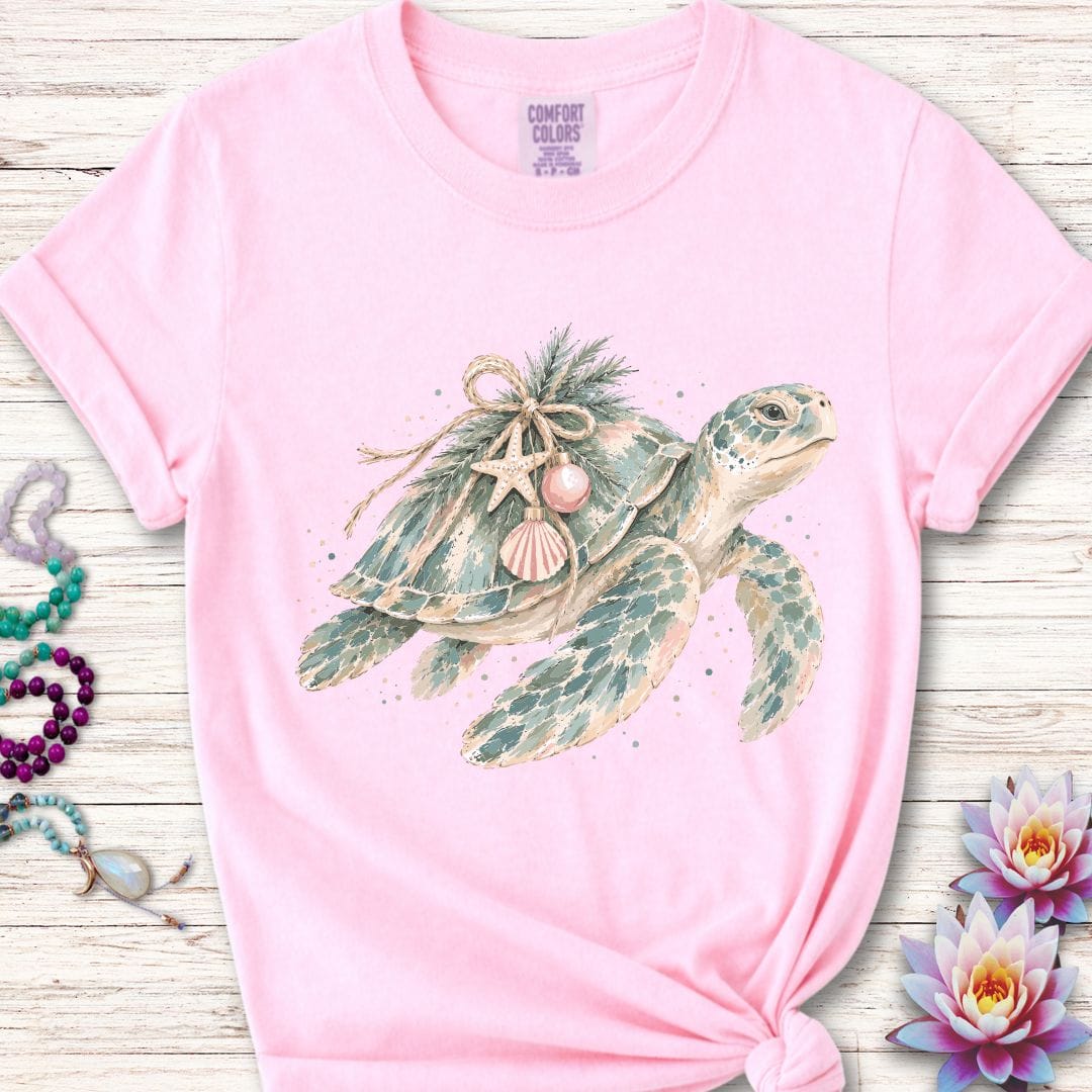 Printify T-Shirt Holiday Sea Turtle Premium Tee Blossom / S