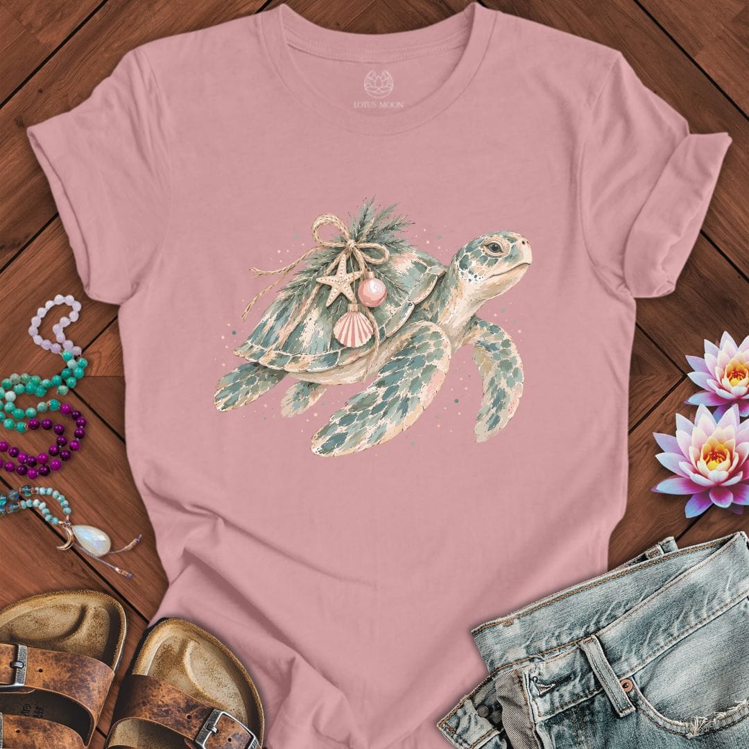 Holiday Sea Turtle Tee Orchid