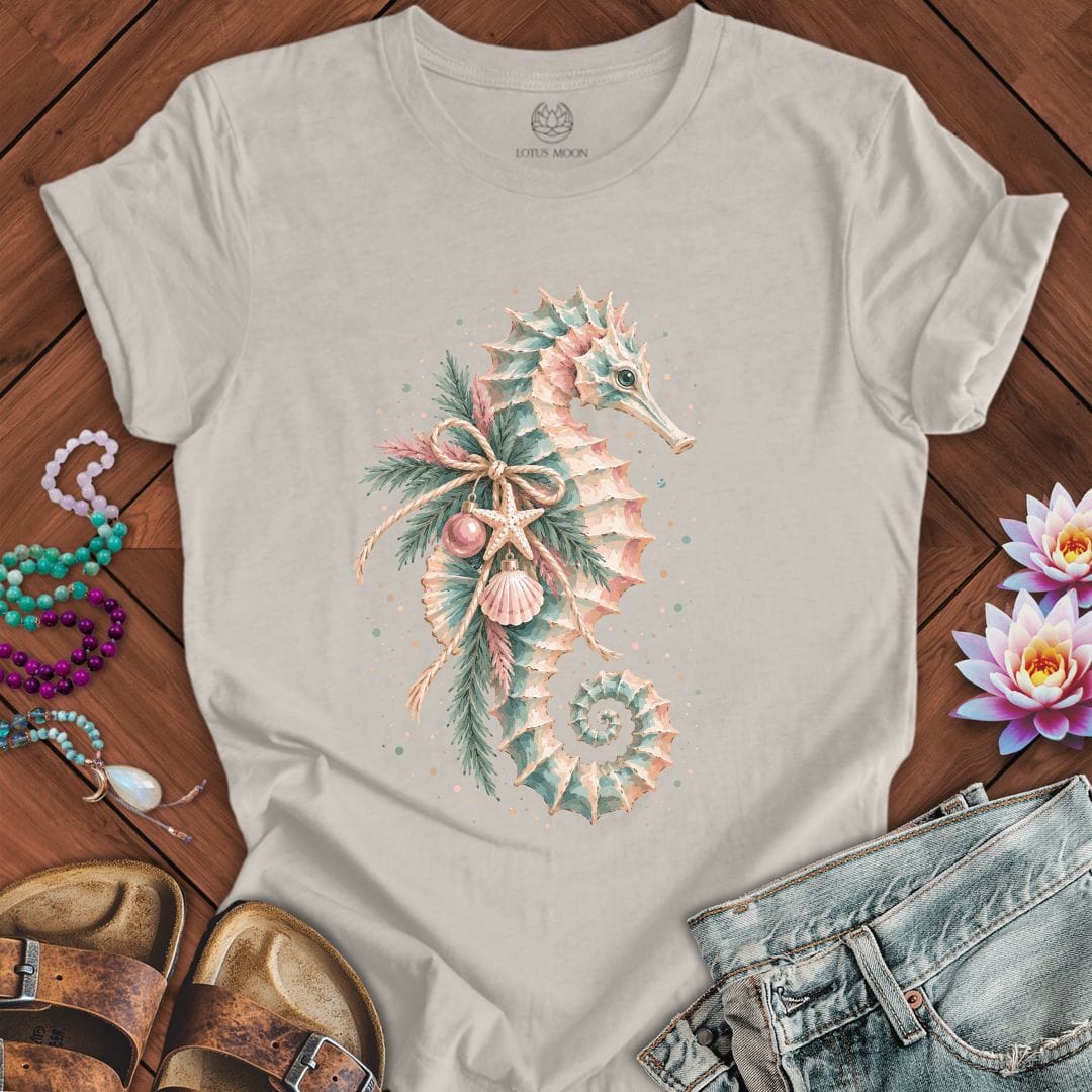 Holiday Seahorse Tee Heather Dust