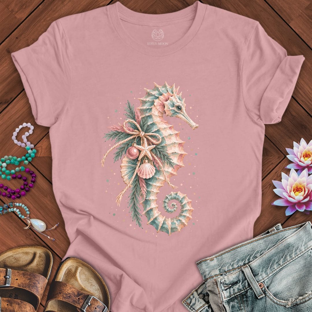 Holiday Seahorse Tee Orchid