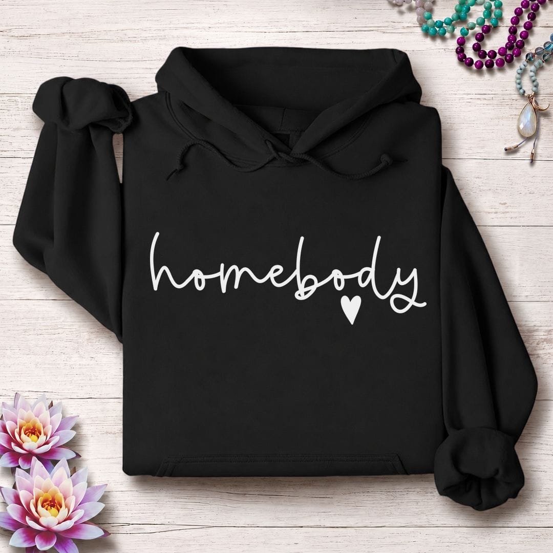 Printify Hoodie Homebody Hoodie Black / S