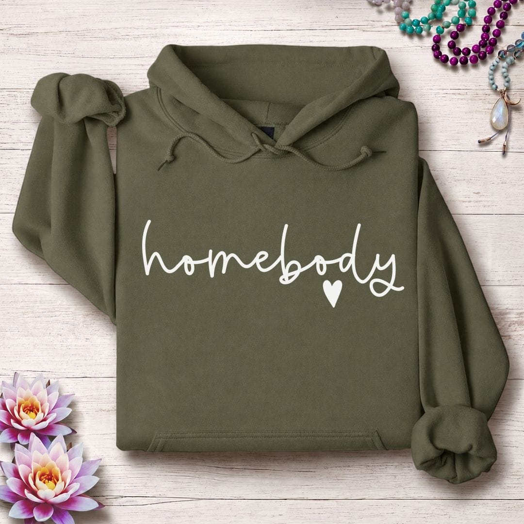 Printify Hoodie Homebody Hoodie Military Green / S