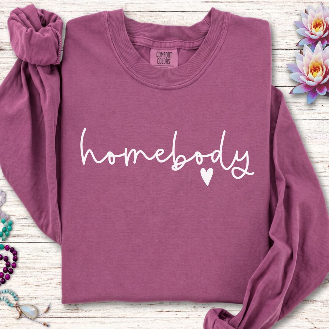 Printify Long-sleeve Homebody Long Sleeve Tee Berry / S