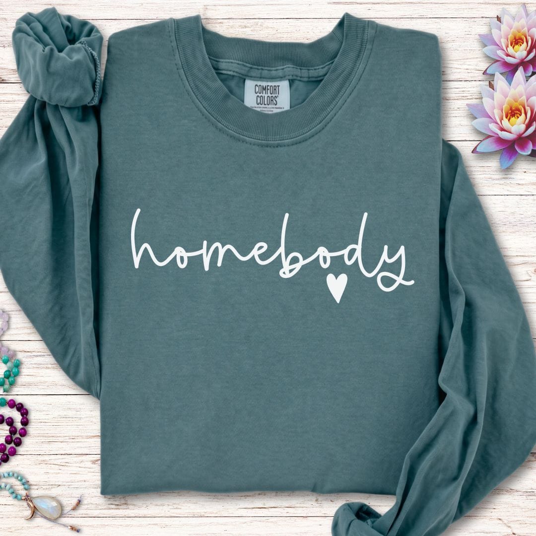 Printify Long-sleeve Homebody Long Sleeve Tee Blue Spruce / S