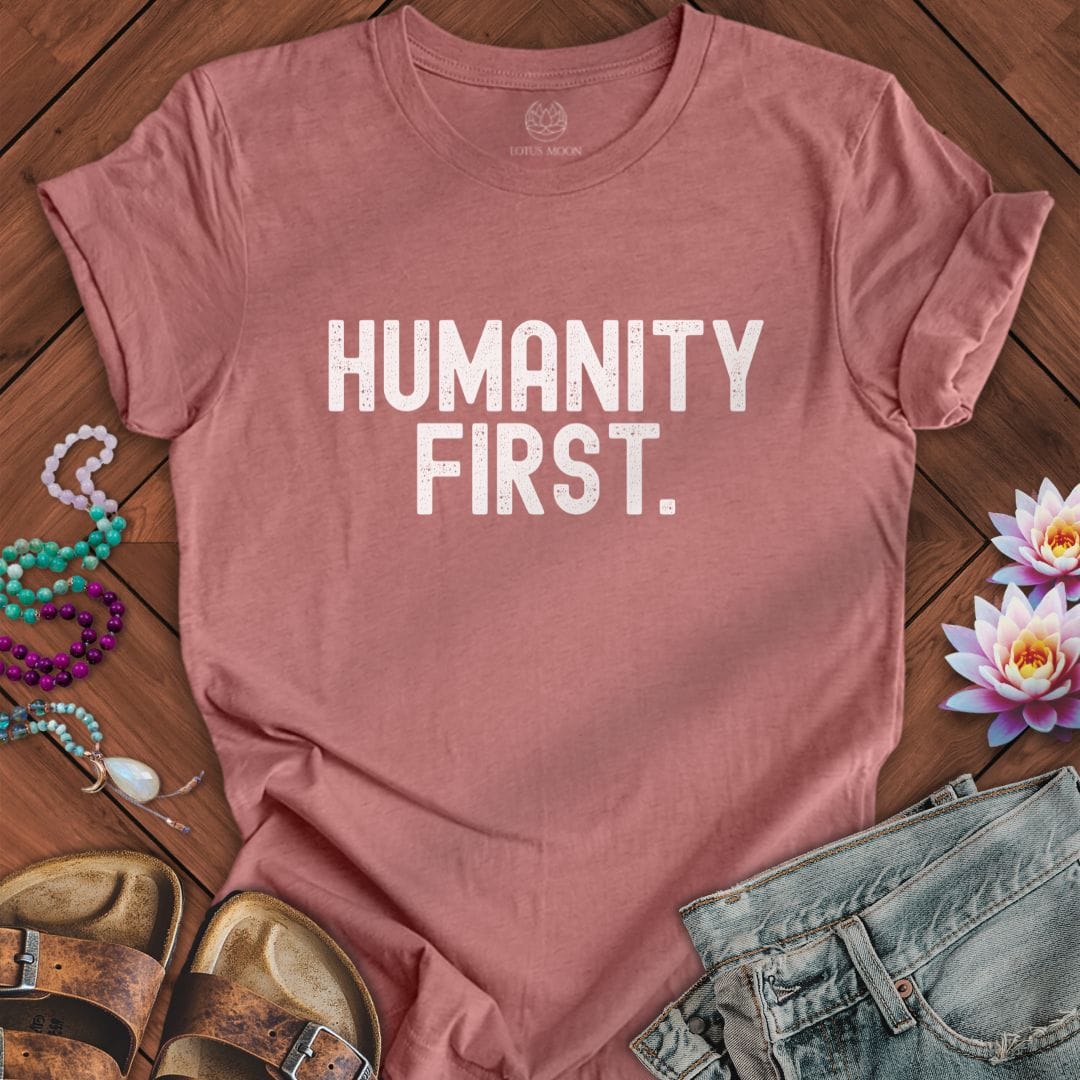 Humanity First Tee Heather Mauve