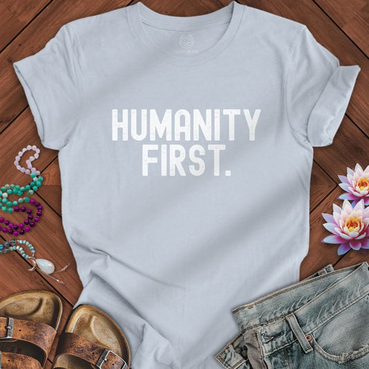 Humanity First Tee Light Blue