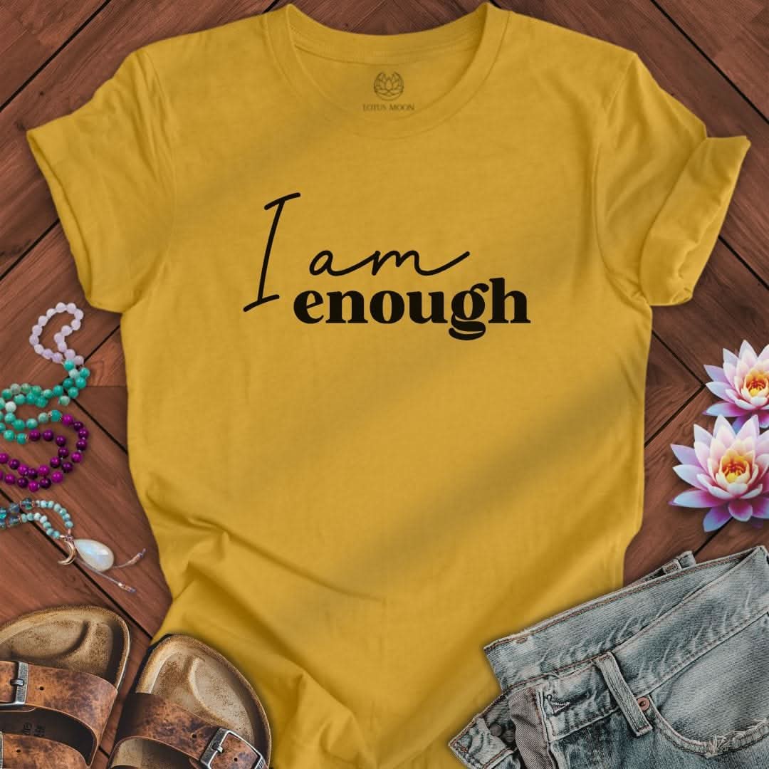 I Am Enough Tee Heather Mustard