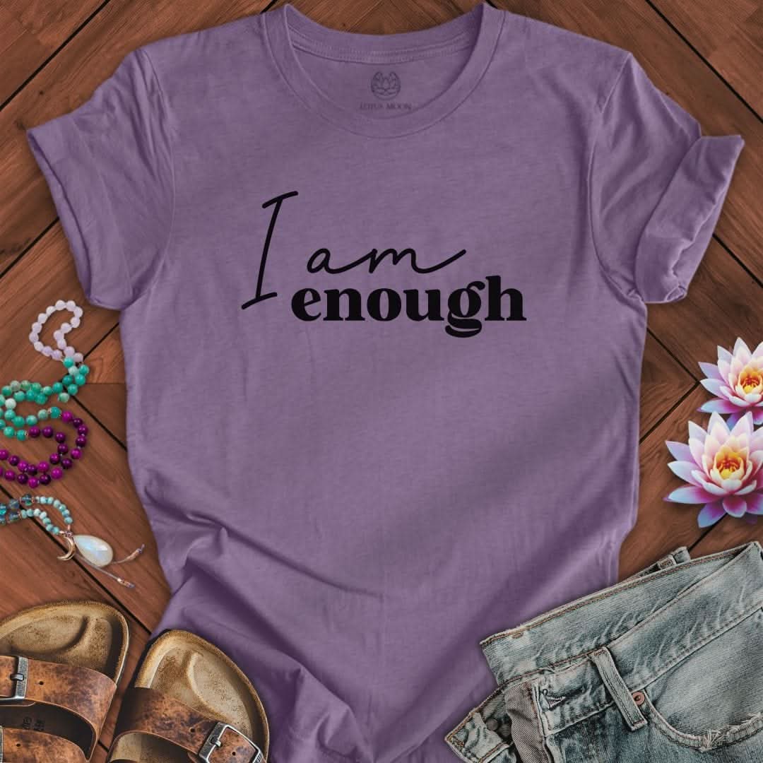 I Am Enough Tee Heather Purple