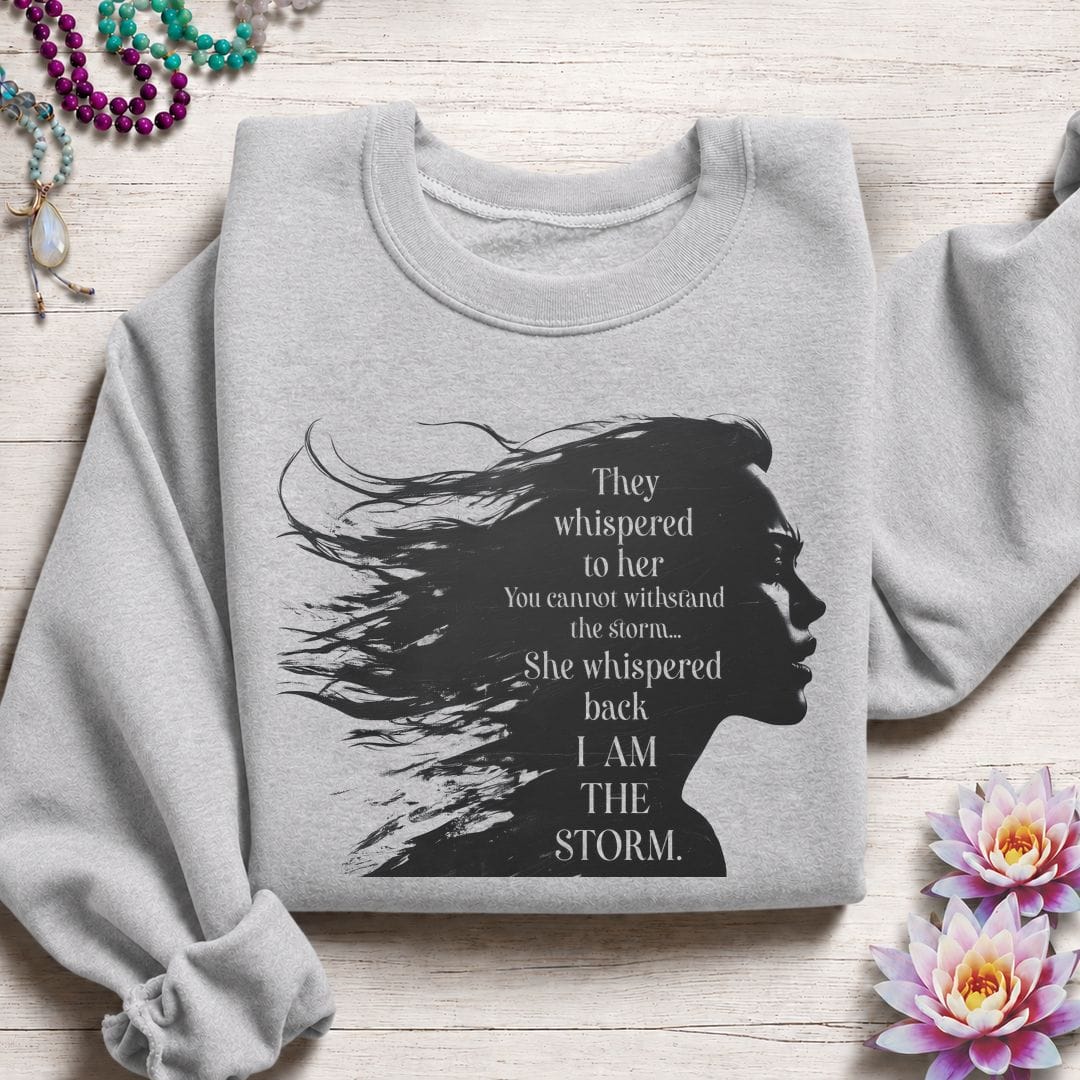 Printify Sweatshirt I Am The Storm Sweatshirt Sport Grey / S
