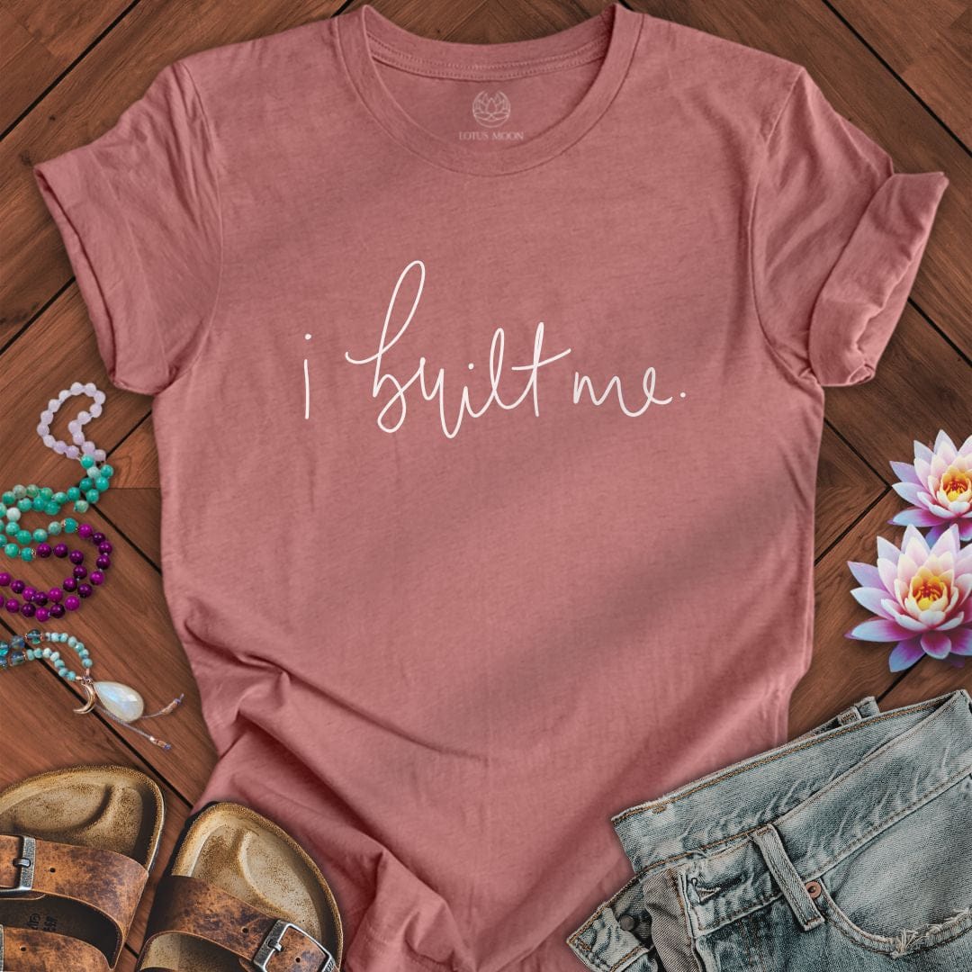 I Built Me Tee Heather Mauve