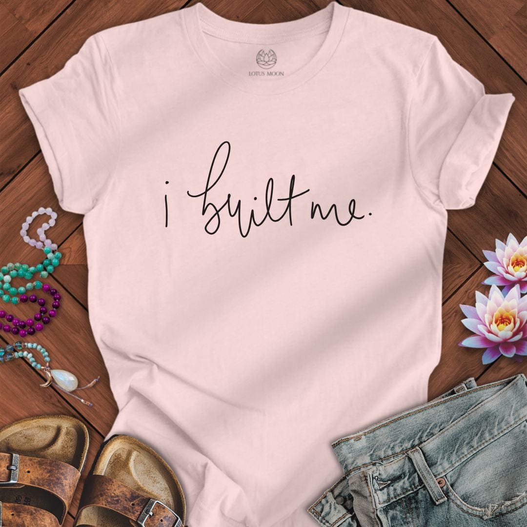 I Built Me Tee Soft Pink