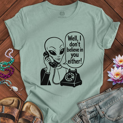Printify T-Shirt I Don't Believe Tee Dusty Blue / S