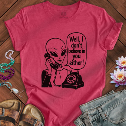 Printify T-Shirt I Don't Believe Tee Heather Raspberry / S
