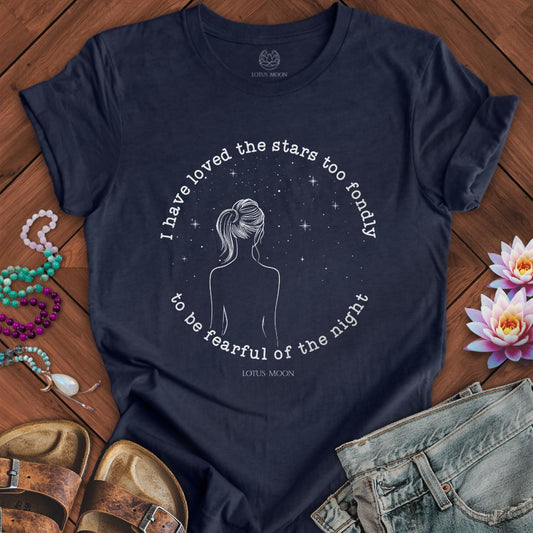 I Have Loved The Stars Tee Heather Midnight Navy