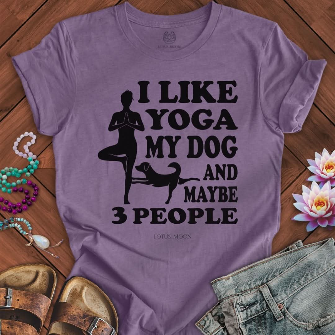 I Like Yoga Tee Heather Purple