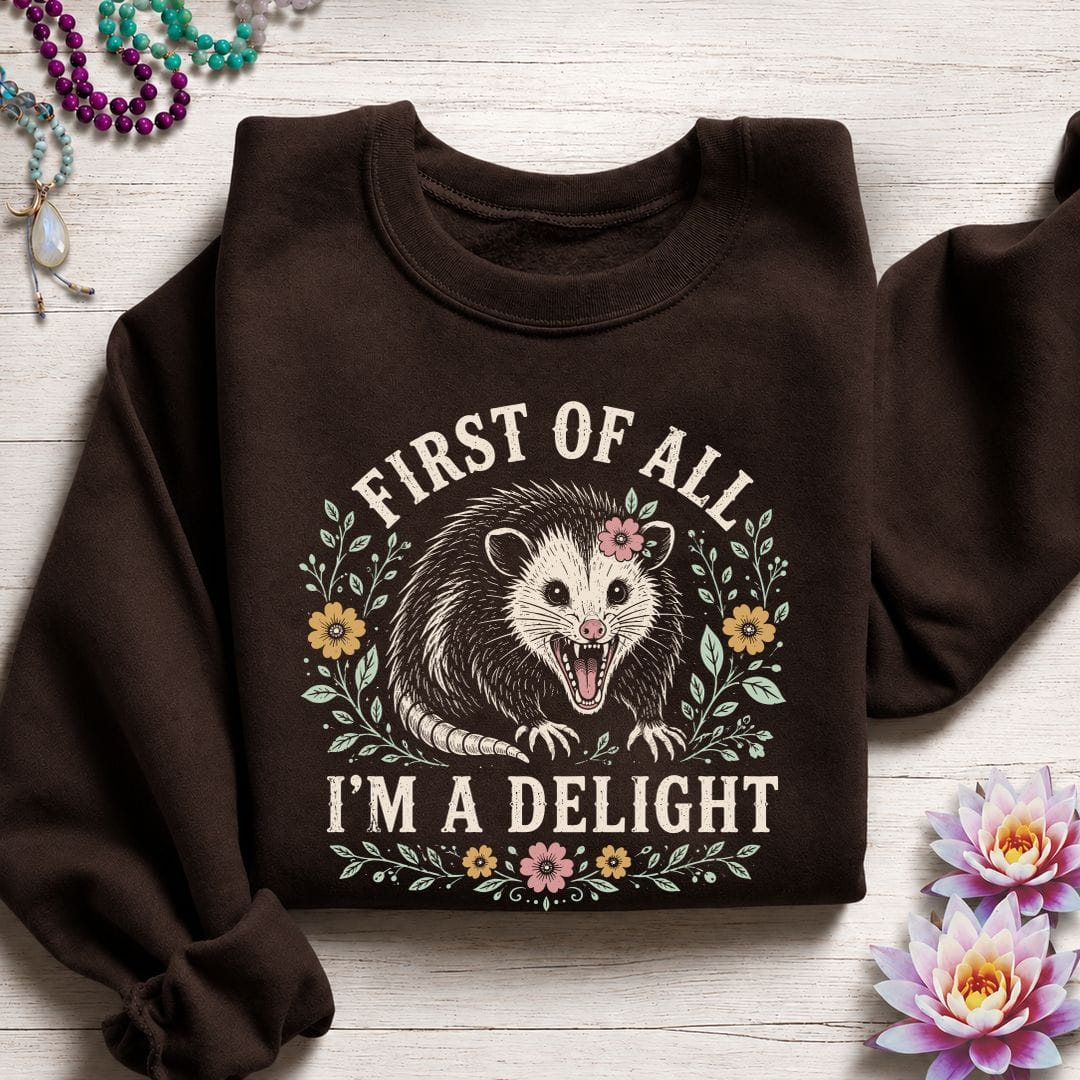 I'm A Delight Sweatshirt Dark Chocolate