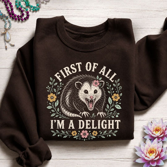 I'm A Delight Sweatshirt Dark Chocolate