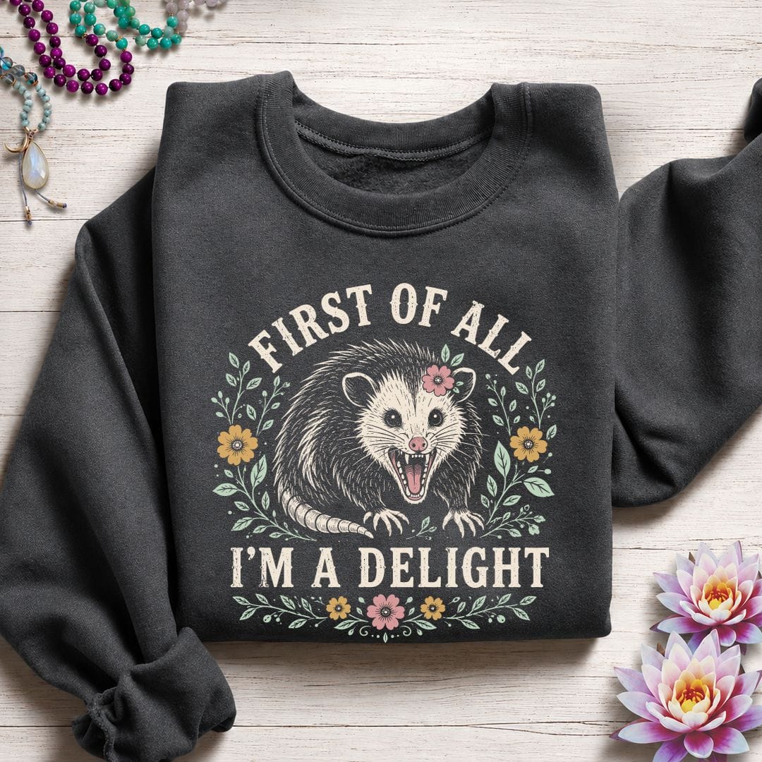 I'm A Delight Sweatshirt Dark Heather