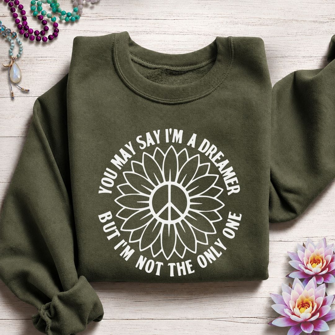 Printify Sweatshirt I'm a Dreamer Sweatshirt S / Military Green