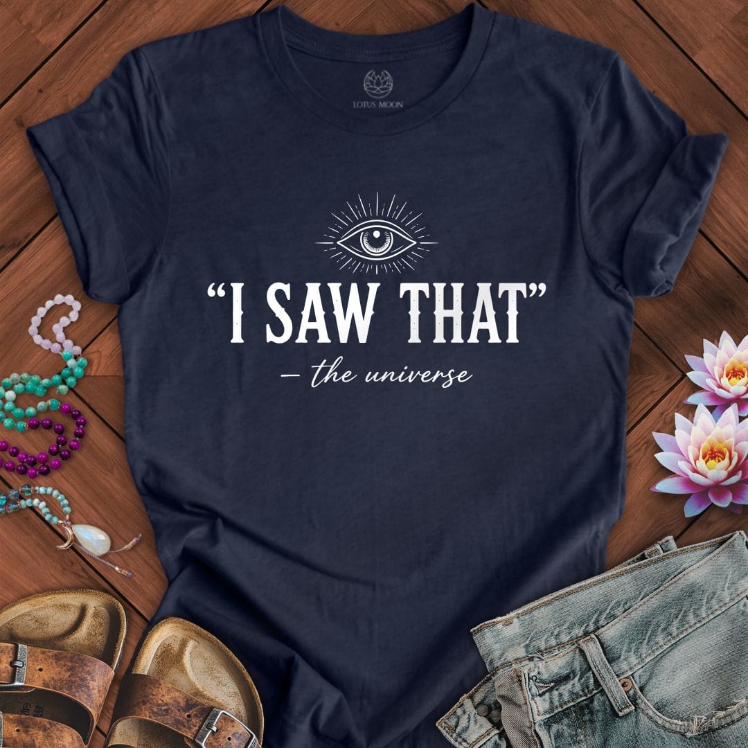 I Saw That Tee Heather Midnight Navy