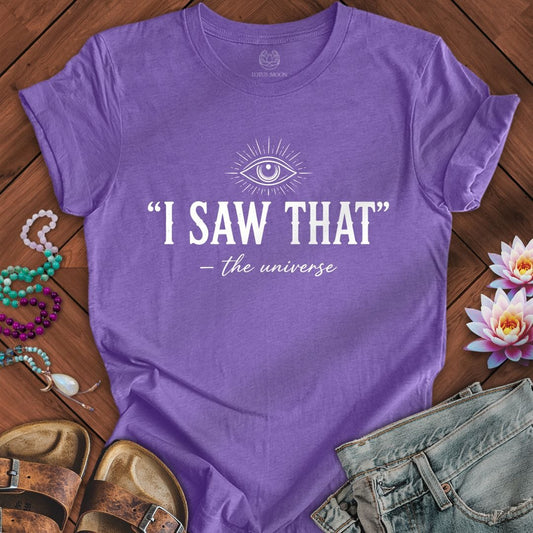 I Saw That Tee Heather Team Purple