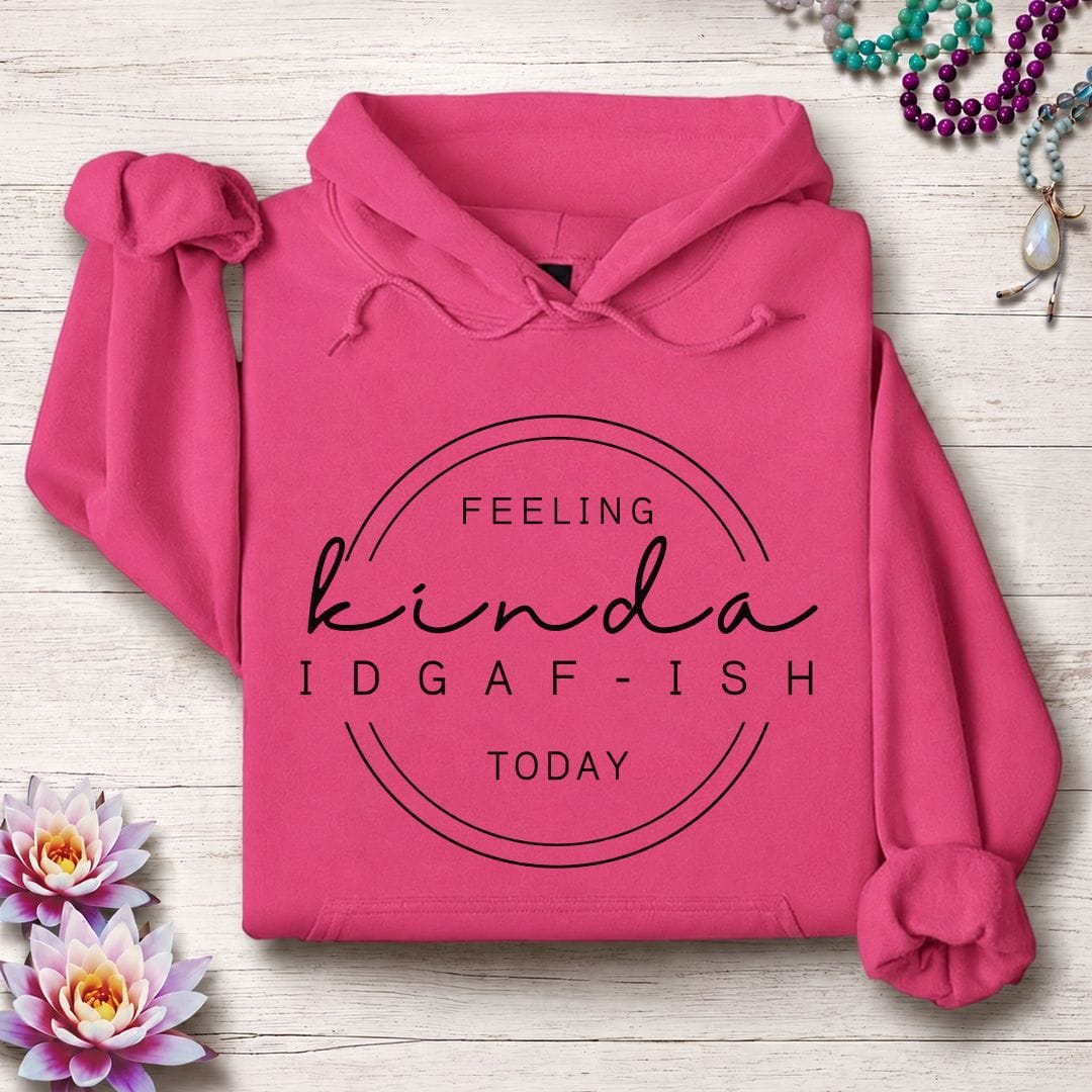 Printify Hoodie IDGAF-ish Hoodie Heliconia / S