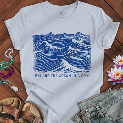 In a Drop Tee Light Blue