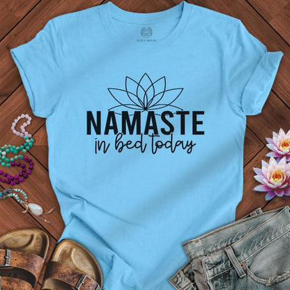 In Bed Today Tee Ocean Blue