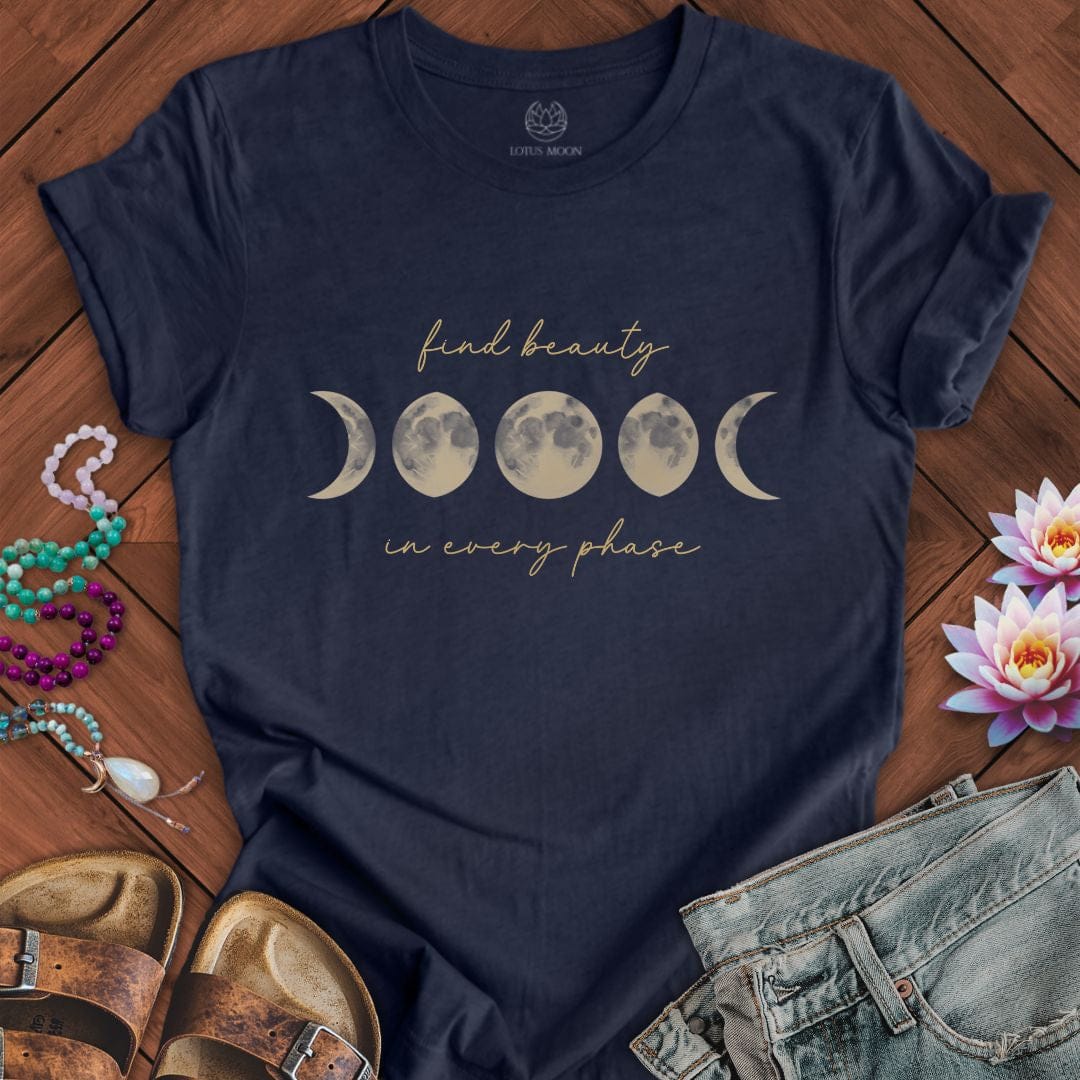 In Every Phase Tee Heather Midnight Navy