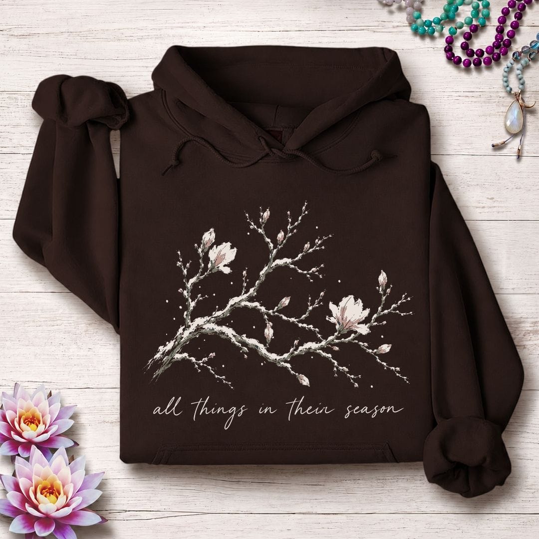 In Their Season Hoodie Dark Chocolate