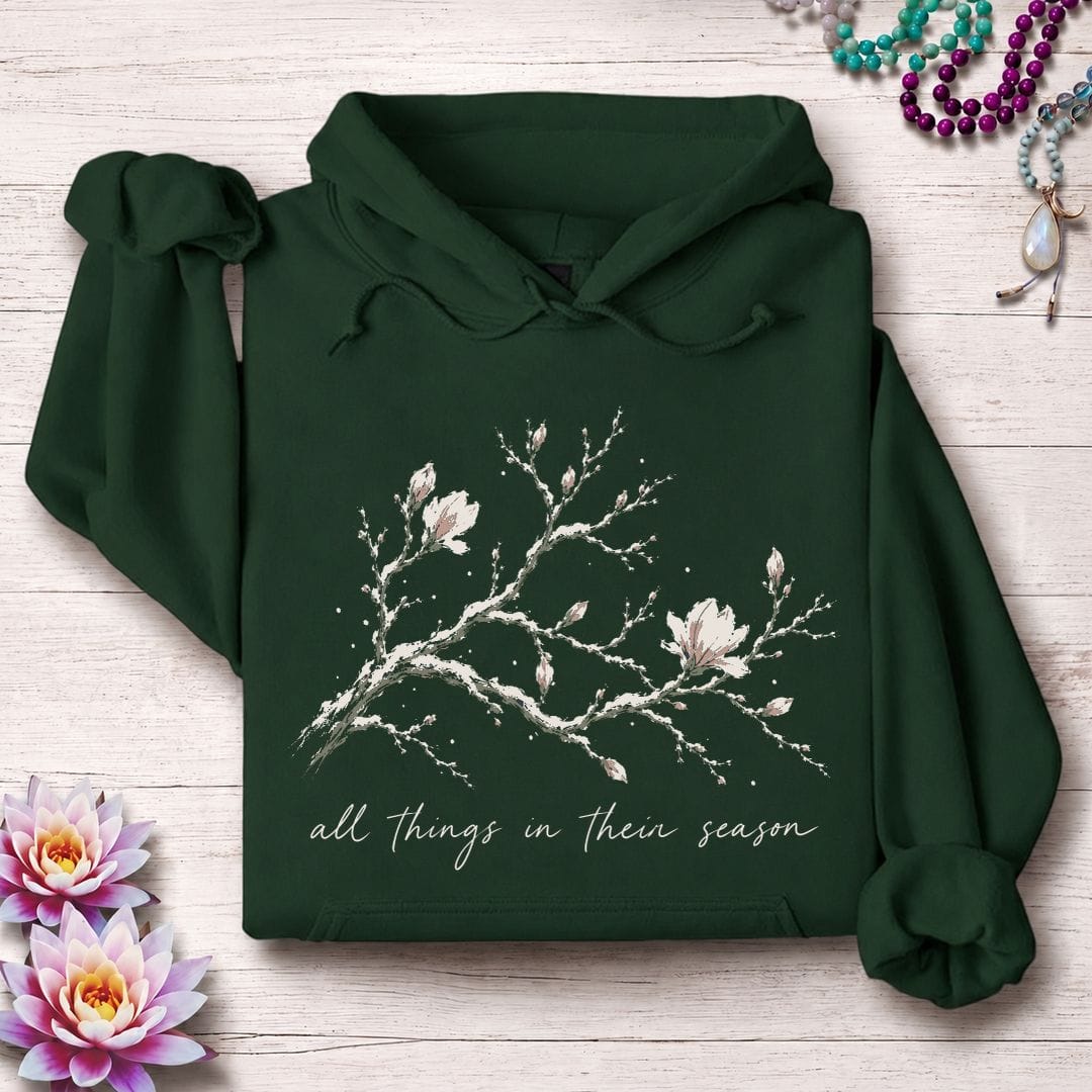 In Their Season Hoodie Forest Green