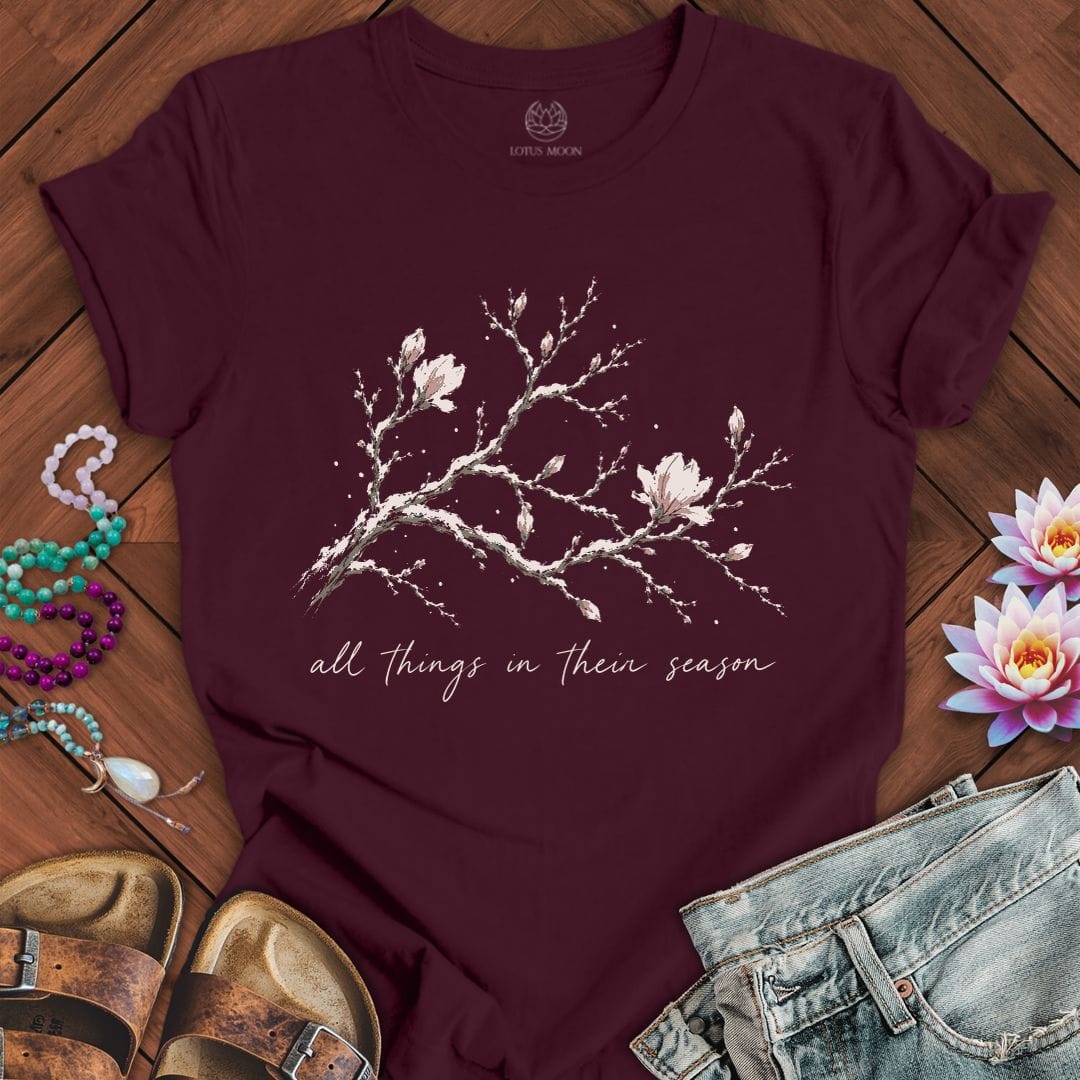 Printify T-Shirt In Their Season Tee Maroon / S