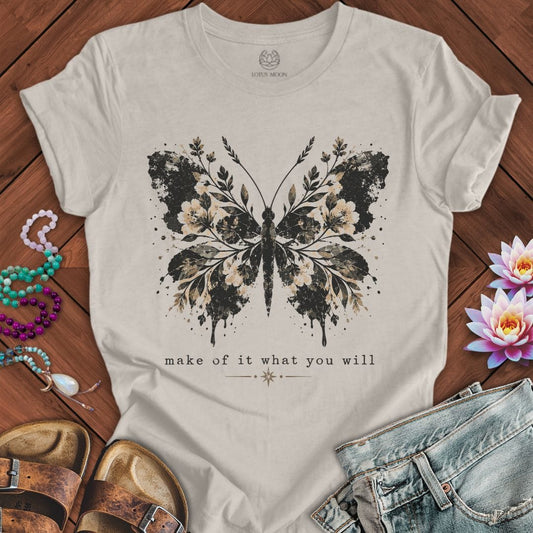 Printify T-Shirt Inkblot Butterfly Tee Heather Dust / S