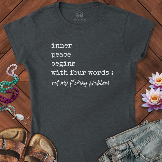 Inner Peace Fitted Tee Dark Heather