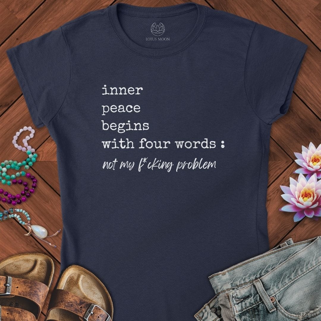 Inner Peace Fitted Tee Navy