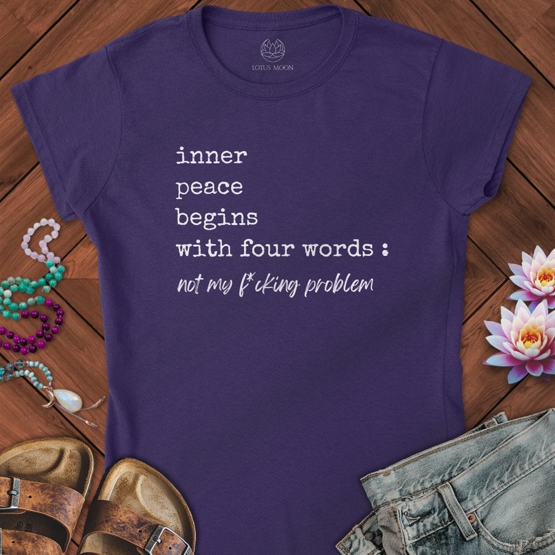 Inner Peace Fitted Tee Purple