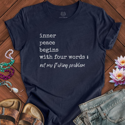 Inner Peace Tee Heather Midnight Navy