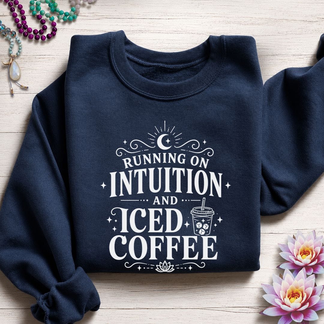 Intuition and Iced Coffee Sweatshirt Navy