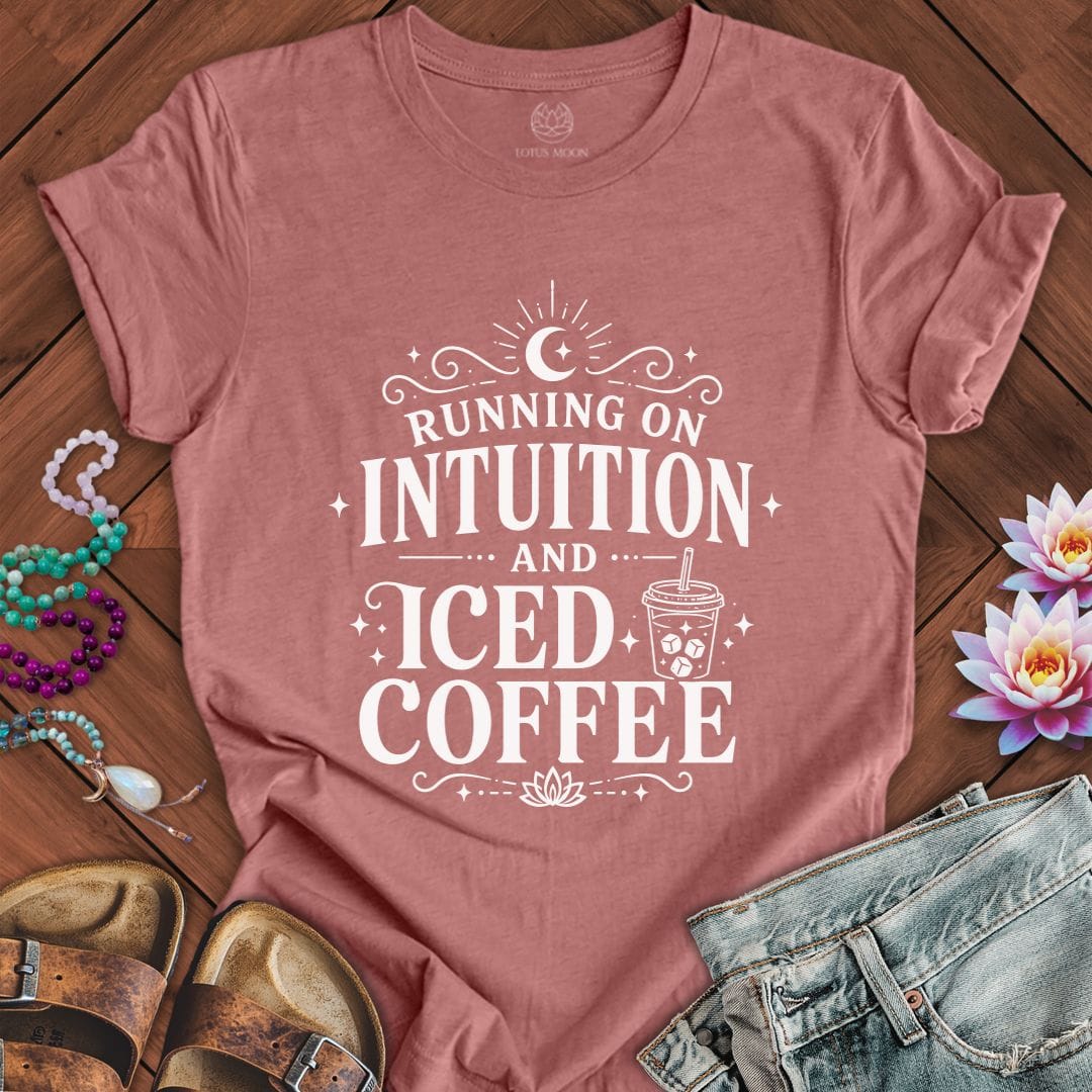 Intuition and Iced Coffee Tee Heather Mauve