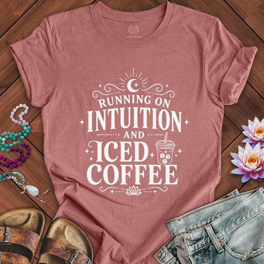 Intuition and Iced Coffee Tee Heather Mauve