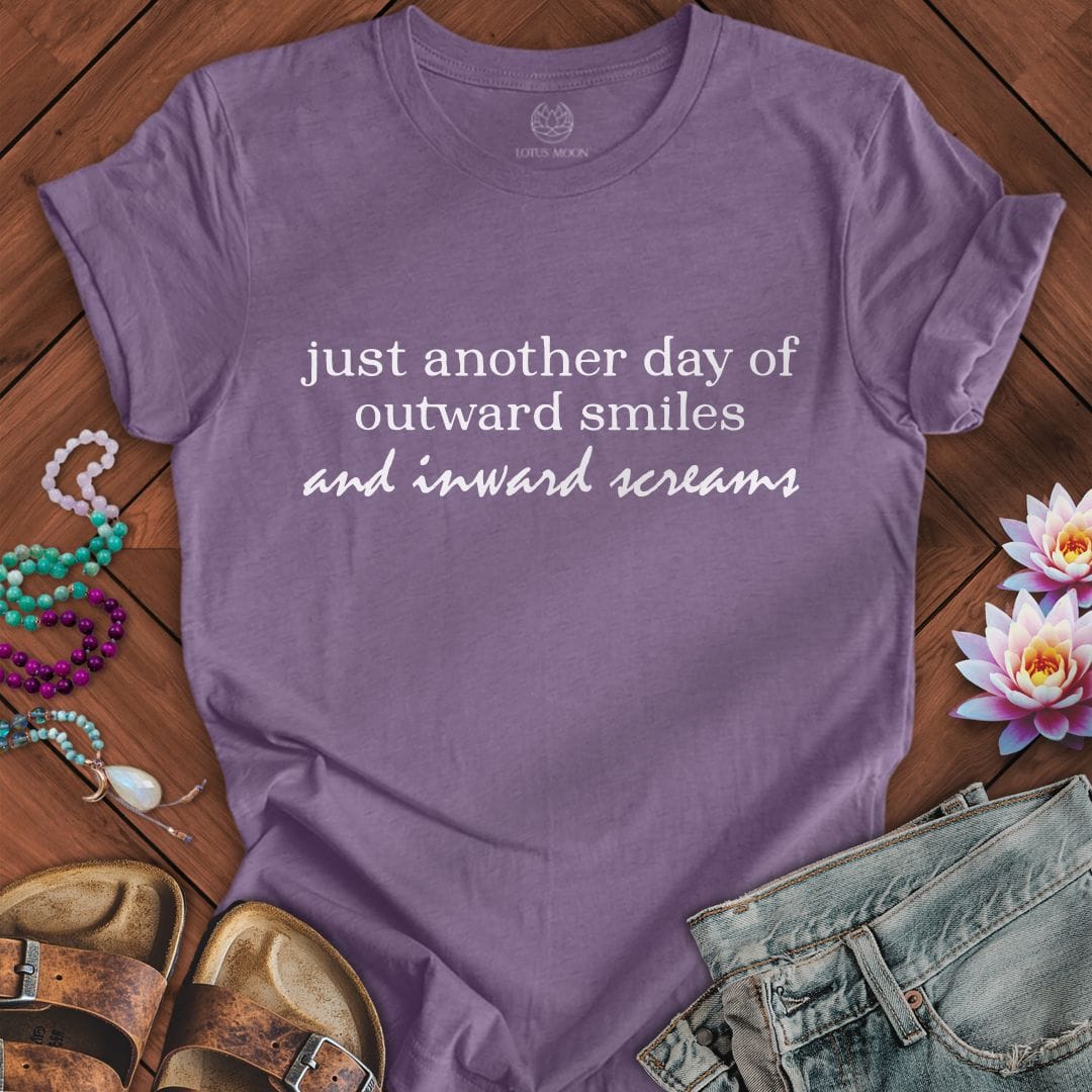 Printify T-Shirt Inward Screams Tee Heather Purple / S