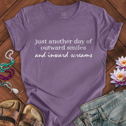Printify T-Shirt Inward Screams Tee Heather Purple / S
