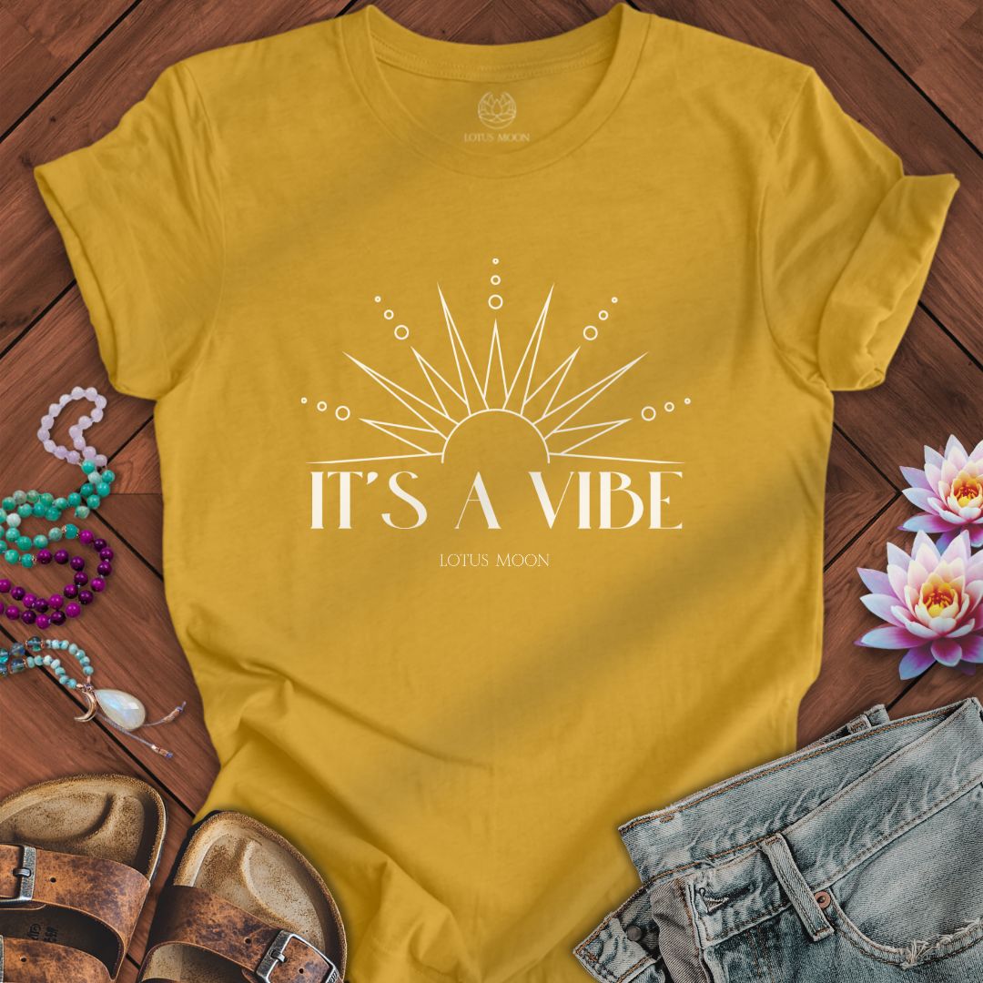 It's A Vibe Tee Heather Mustard